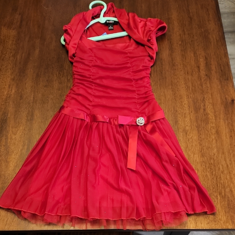 Elegant Red Kids Dress